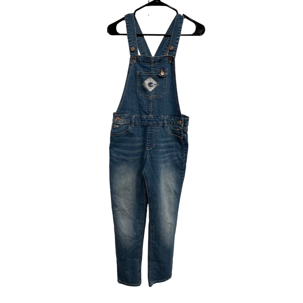 Jordache Kids Denim Overalls Size 10 12 Blue Jean Adjustable Straps Pockets